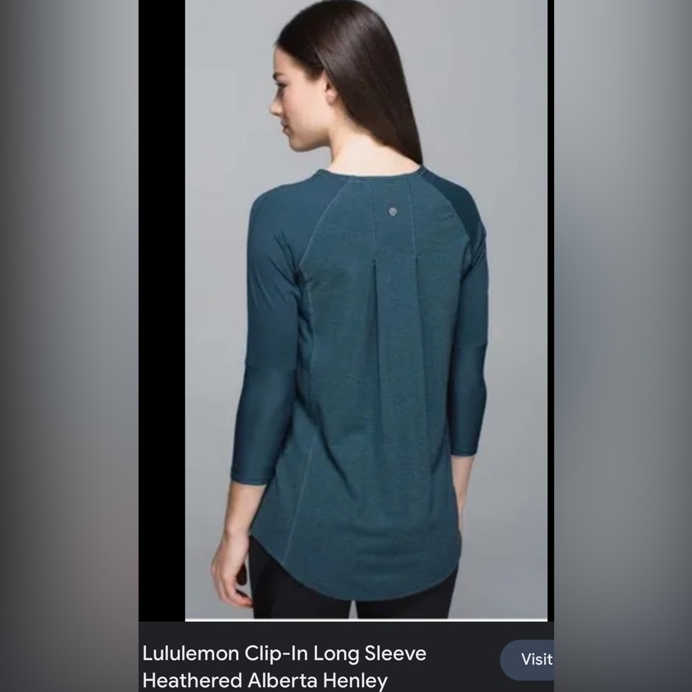 Lululemon Clip-In Long Sleeve Heathered Alberta Henley size 8